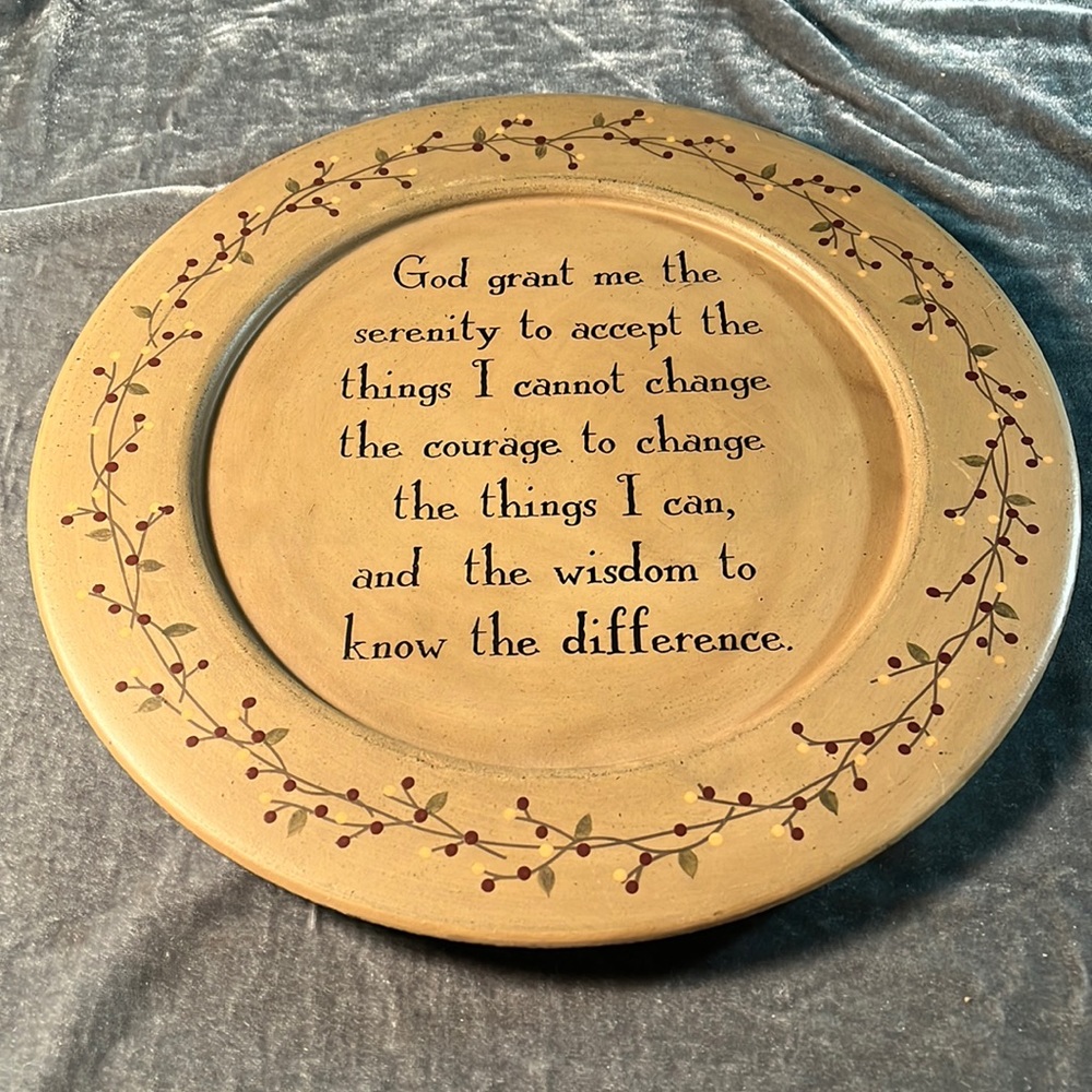 Serenity Prayer Plate